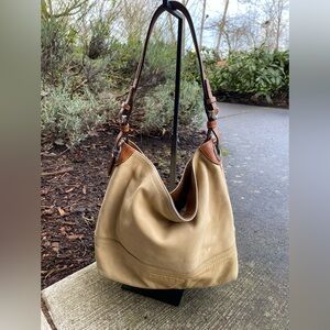 Coach Beige Leather Hobo Bag